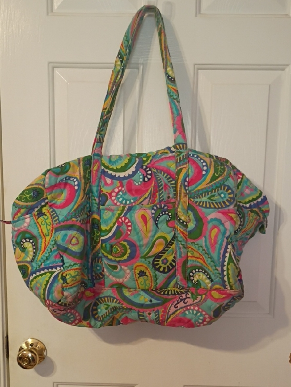 Buckhead Betties Quilted Paisley Duffle Bag Multicolor